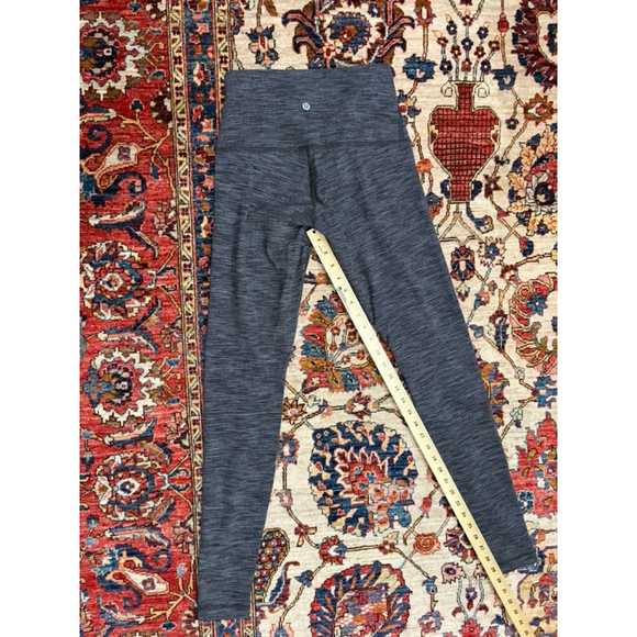 Lululemon Wunder Under High Rise Leggings Gray Texture Size 6 Full Length - Picture 6 of 7